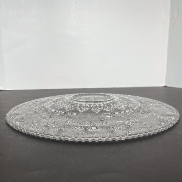 Elegant Clear Glass Duncan Miller “Sandwich” Pattern Service Plate - Picture 8 of 9